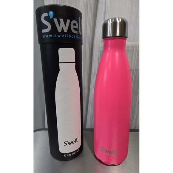 SWELL Insulated Stainless Steel Water Bottle 17oz  Bikini Pink Rare Hot/Cold NEW - Picture 1 of 6